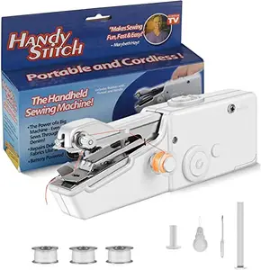 Onyxtron Handy Sewing Machine - Electric Mini Silai Machine for Quick Stitching at Home, Cordless and Portable - Perfect for DIY Fabric Crafts and Emergency Fabric Repairs