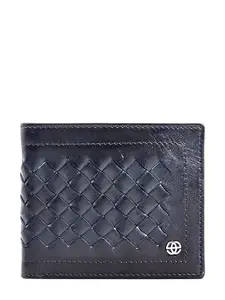 eske Phil Genuine Leather Wallet for Men | RFID Protected Slim Bi-Fold Wallet with Handwoven Braid Design | 8 Card Slots, Note Pocket & Slip Pockets