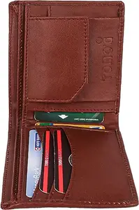 TG TOMO G Men's Genuine Leather Wallet | Brown | Slot Count-3