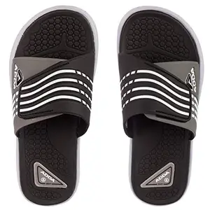 Adda (Label) Men Black & Grey Slide - 7 Uk