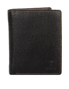 K London Leather Men's Notecase Wallet (201_blktan_Small)(Black & Tan)