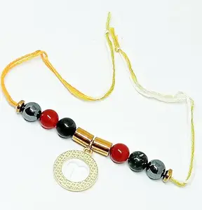 Arka Surya Crystals Natural Crystal Aries Zodiac Rakhi for Enhanced courage, Strength and Grounding