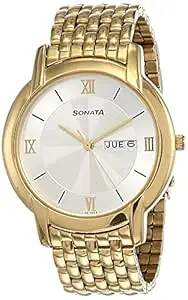 Sonata Analog White Dial Men's Watch NM7954YM01W/NN7954YM01W