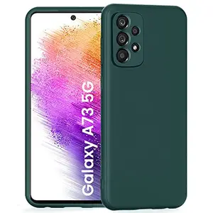 Aviaaz Back Cover Samsung Galaxy A73 5G Scratch Proof | Flexible | Matte Finish | Soft Silicone Mobile Cover Samsung Galaxy A73 5G (Green)