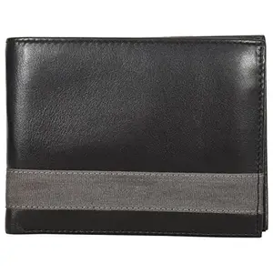 LMN Genuine Leather Black Color Wallet for Men 50316 (7 Credit Card Slots)