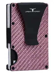 URBAN FOREST Asher Pink Metal Card Holder for Men & Women