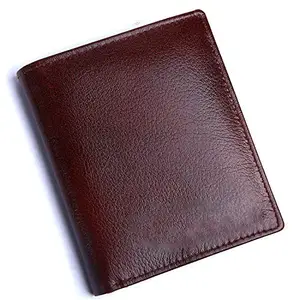 KOMTO Genuine Leather Wallet for Men/Wallet Mens Leather/Gift for Man/Wallet for Men Stylish/Leather Purse for Men/Wallet Card Holder (Brown)
