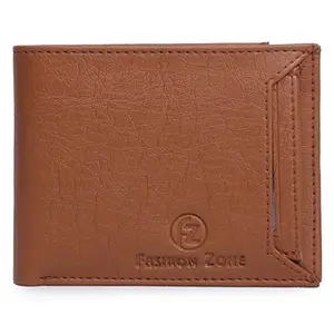 FZ FASHION ZONE Tan Artificial Leather Wallet (9 Card Slots)