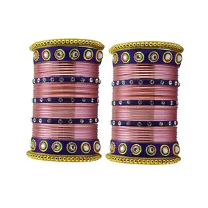 Vidhya Kangan Multi Brass Stone Stud Bangle (ban28720-2.4)
