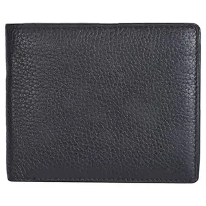 Leatherman Fashion LMN Genuine Leather Black Men Bi-fold Wallet 4 Card Slots