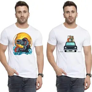 SST - Where Fashion Begins | DP-9550 | Polyester Graphic Print T-Shirt | for Men & Boy | Pack of 2
