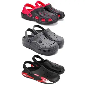 DRACKFOOT-Lightweight Classic Clogs || Sandals with Slider Adjustable Back Strap for Men-Combo(5)-3017-3097-3141-10 Black