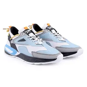Fasczo Mesh Lace-Up Gym/Walking/Outdoor/Running Shoes for Men || Sports Shoes for Men || Premium Designer Shoes (Blue Size -8)