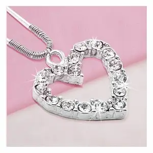 Hair Drama Co. U Pin Hair Accessories For Women & Girls | Metal Hairpins with Crystal Heart Pendants | Crystal Bride Wedding Clip U Pin Women Headpiece