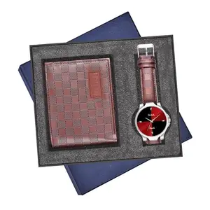 Watch & Wallet Combo (Brown) for Men, Boyfriend, Husband, Father & Friends | Ideal for Everyday Use & Gifting