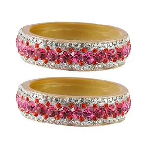 MAYA FASHION Cream Stone Acrylic Bangle Elegant Extra Large Size Bangle | Perfect Fit for Plus Size banglesTrendy and Comfortable Fit for woman and girls | (Sku-ban1858)