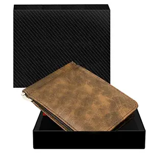 DUQUE Men's EleganceGent Made from Genuine Leather Luxury, Style, and Functionality Combined Wallet (JAC-WL05-Khakhi)