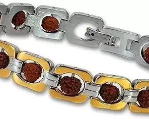 Nagaana Brass Rudraksha Beads Bracelet | Stylish & Elegant (One Size)