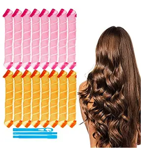 SIYAA Hair Curly Flexi Roller Sticks Soft Twist Curler Hair Roller 18 Pcs For Girls And Women Pack Of 1