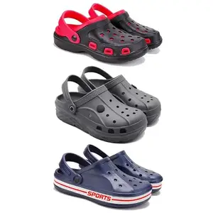 DRACKFOOT-Lightweight Classic Clogs || Sandals with Slider Adjustable Back Strap for Men-Combo(5)-3017-3097-3069-10 Blue
