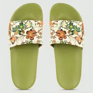 Women's Floral Print Slide & Comfortable New Arrival (Green, UK Footwear Size System, Adult, Women, Numeric, Medium, 5)