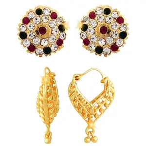 VFJ VIGHNAHARTA FASHION JEWELLERY Vighnaharta Stud Earring Combo set For Women and Girls Alloy Stud Earring[VFJ1135-1180ERG]