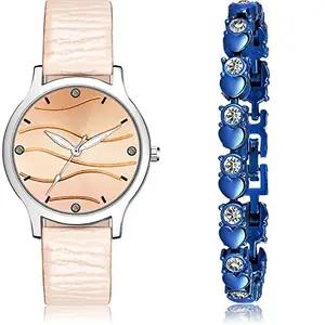 NEUTRON Heart Analog Orange and Blue Color Dial Women Watch - GM389-GX2 (Pack of 2)