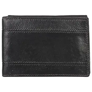 Leatherman Fashion LMN Genuine Leather Black for Unisex Size Small Card Holder 3017