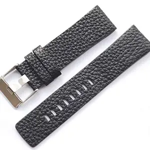 24mm Fusion Leather Strap for Watch (Black Grain)*