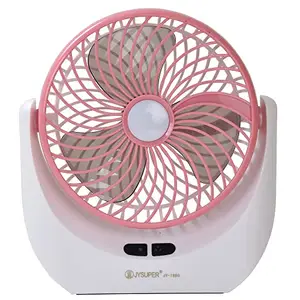 PAMPA Rechargeable USB Desk Fan Mini Desktop Table Fan with LED Light for Home/Office Desk/Kitchen. (Pink) price in India.