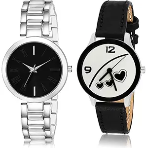 NEUTRON Luxury Analog Black Color Dial Women Watch - G601-G342 (Pack of 2)