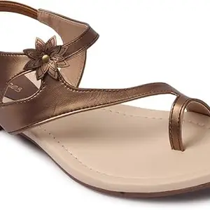 Picktoes PT-411 Women's Copper Synthetic Leather Kids Girl Sandal