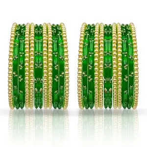 BANGLESKART Glass Bangle Set, Handmade Bangles, for Women's, (1Pair)