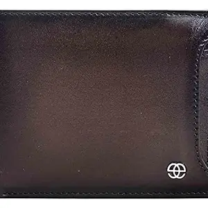 eske Genuine Leather Mens Bifold Wallet - RFID - Currency Compartment - Coin Pocket 8 Card Holders