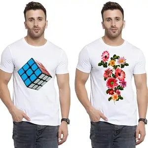 Shree Shyam Textile - Where Fashion Begins | DP-7235 | Polyester Graphic Print T-Shirt | | Pack of 2