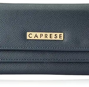 Caprese Faux Leather Womens Taro W Medium Navy Wallet