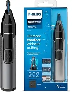 PHILIPS Nose Hair Trimmer, Series 3000 Nose, Ear and Eyebrow Trimmer Showerproof