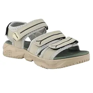 FUEL Keta Men's Sandals & Floaters | Lightweight, Anti-Skid, Breathable Outdoor Dailywear – For Men & Boys (6UK-BEIGE-OLIVE)