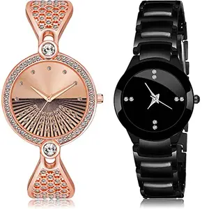 NEUTRON Diwali Analog Rose Gold and Black Color Dial Women Watch - GM249-G206 (Pack of 2)