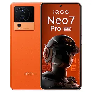 iQOO Neo 7 Pro 5G (Fearless Flame, 8Gb Ram, 128Gb Storage) | Snapdragon 8+ Gen 1 | Independent Gaming Chip | Flagship 50Mp Ois Camera | Premium Leather Design, Orange price in India.