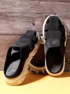 WOAKERS Mens Synthetic Leather Comfortable and Stylish Casual Shoes (Black, 6) (BABSA)