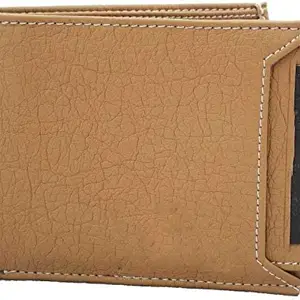 pocket bazar Leather Wallet Men || Leather Wallet for Boys || Card Holder || 6 Card Slots || Purses || Money Wallet || Multicolor (Beige-02)