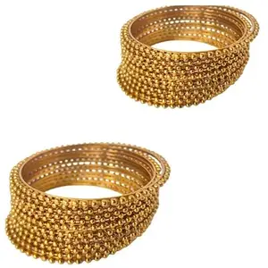V FASHION JEWELLERY Gorgeous Trending Gold Plated Bangles For Women & Girls (24 PCS)
