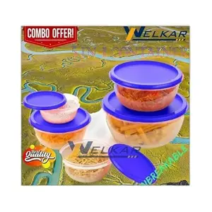 Kitchen Container |250+450+800+1400+2500 ml| Stackable Refrigerator Organizer for Fresh Food Storage | BPA-Free Kitchen Solution Transparent food storage Stackable frid|design - 481for home