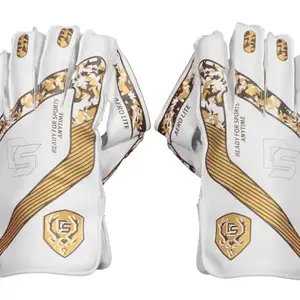 D S Sports Aerolite Wicket Keeping Gloves (Golden,Black) (Men)