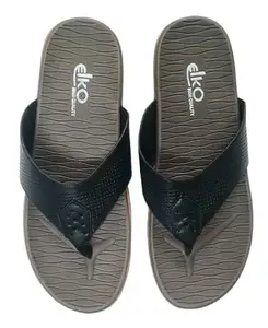 Slip-ons Light-Weight All Day Wear Men's Flip-Flops | Anti-Skid Sole | Extra Comfortable Footbed | Water Resistant Slippers (Black, UK Footwear Size System, Adult, Men, Numeric, Medium, 9)