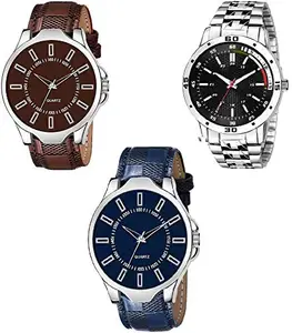 RPS FASHION WITH DEVICE OF R Stylist Analogue Men's Watch Combo Set - Pack of 3