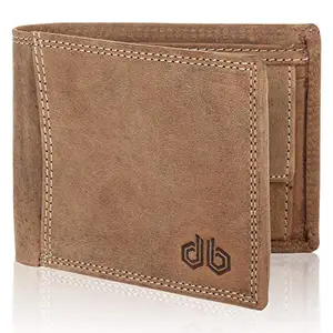 Designer Bugs Men's Genuine Leather Wallet Brown