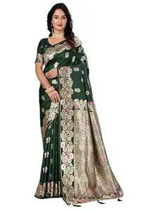 STITCHARC Jacquard Soft Silk Saree Pure Silk with Unstitched Blouse Piece