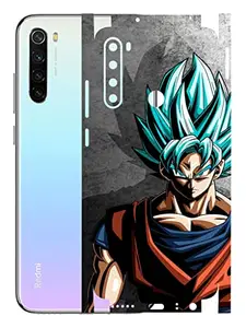 AtOdds AtOdds - Redmi Note 8 Mobile Back Skin Rear Screen Guard Protector Film Wrap (Coverage - Back+Camera+Sides) (Goku)